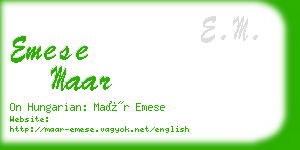 emese maar business card